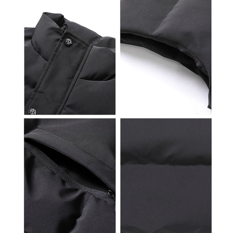 Men Vest Down Cotton Thickened Outerwear Jacket, Size:
