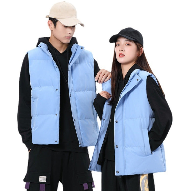 Men Vest Down Cotton Thickened Outerwear Jacket, Size: