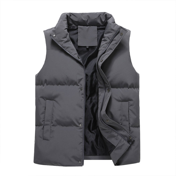 Men Vest Down Cotton Thickened Outerwear Jacket, Size: