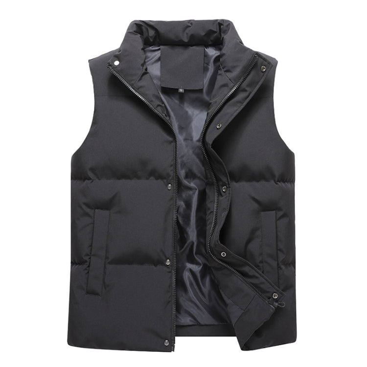 Men Vest Down Cotton Thickened Outerwear Jacket, Size: