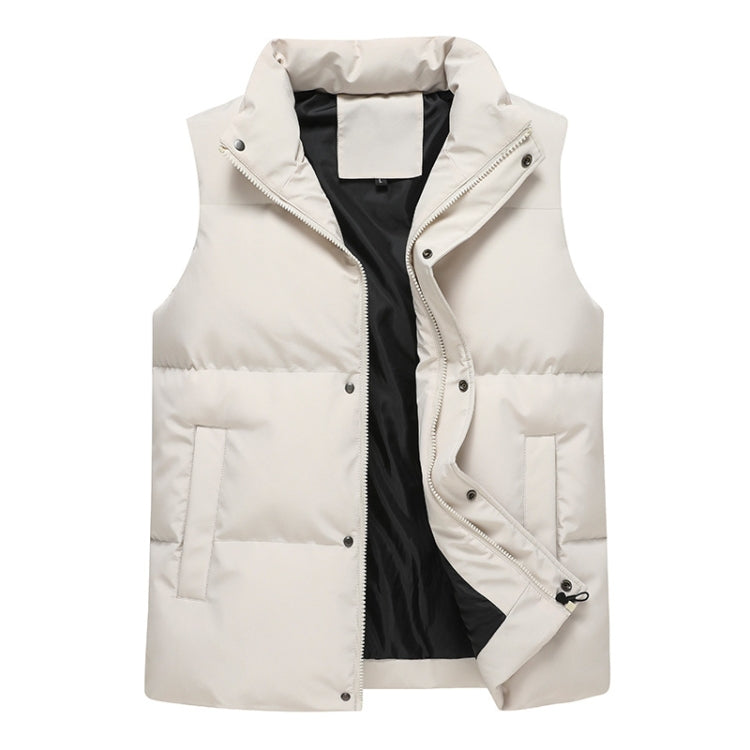 Men Vest Down Cotton Thickened Outerwear Jacket, Size: