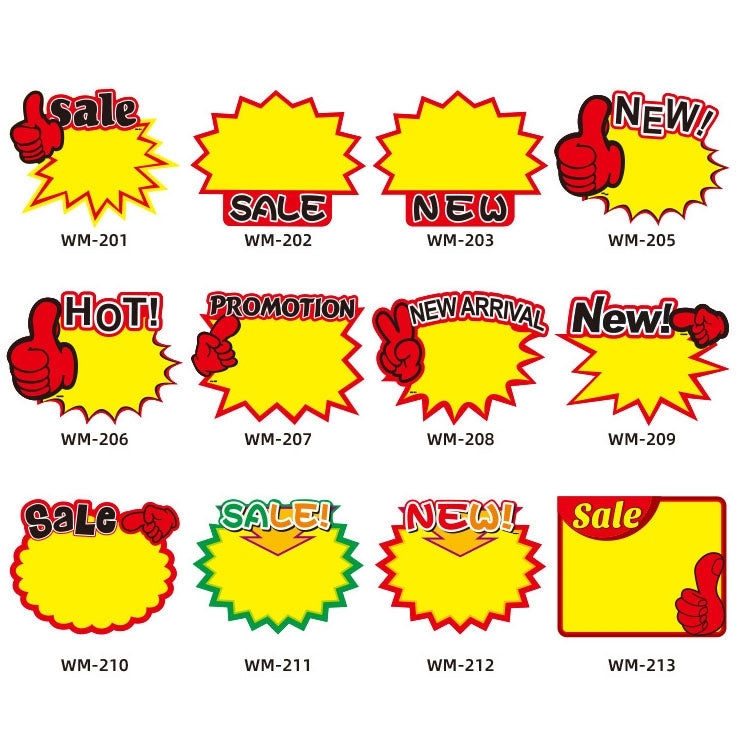WM210 10bags 21x15cm Explosion Sticker Product Price Tag Supermarket Price Label