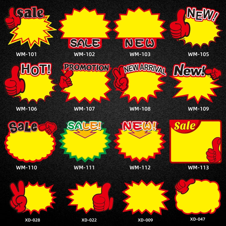 WM-102 10bags 18x14cm Explosion Sticker Product Price Tag Supermarket Price Label