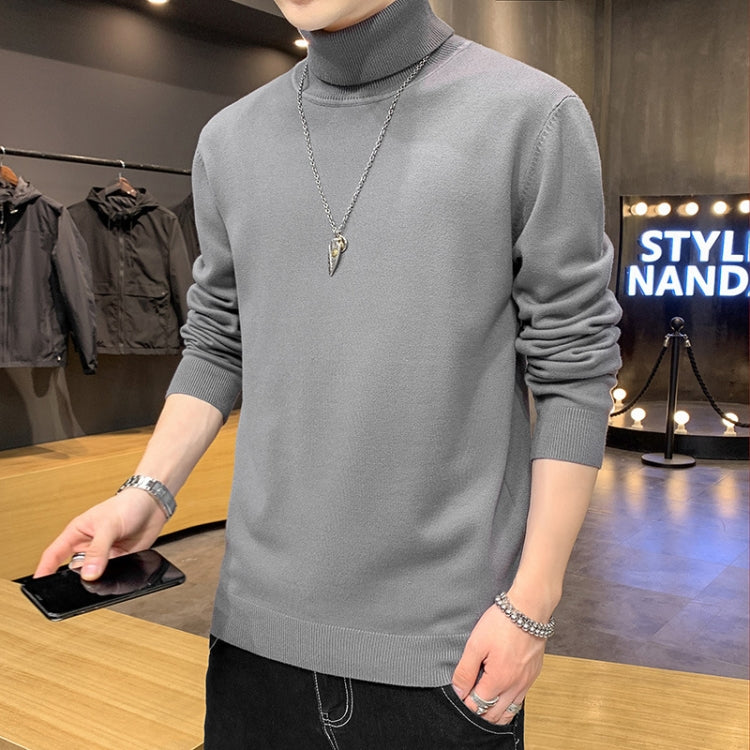 JT High-Collar Long-Sleeved Men Sweater Casual Autumn And Winter Knit Clothes, Size: