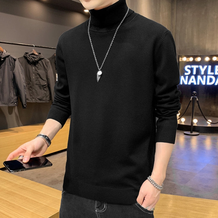 JT High-Collar Long-Sleeved Men Sweater Casual Autumn And Winter Knit Clothes, Size: