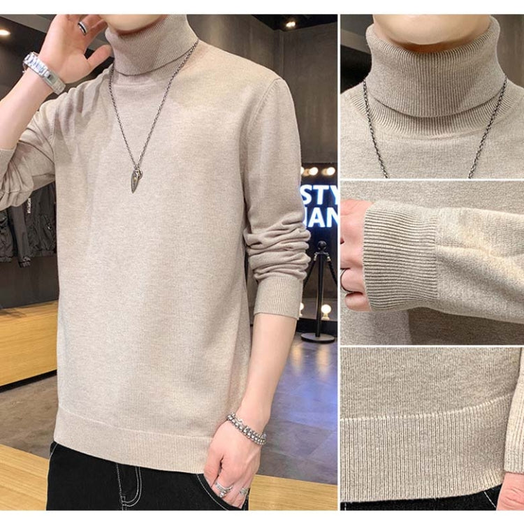 JT High-Collar Long-Sleeved Men Sweater Casual Autumn And Winter Knit Clothes, Size: