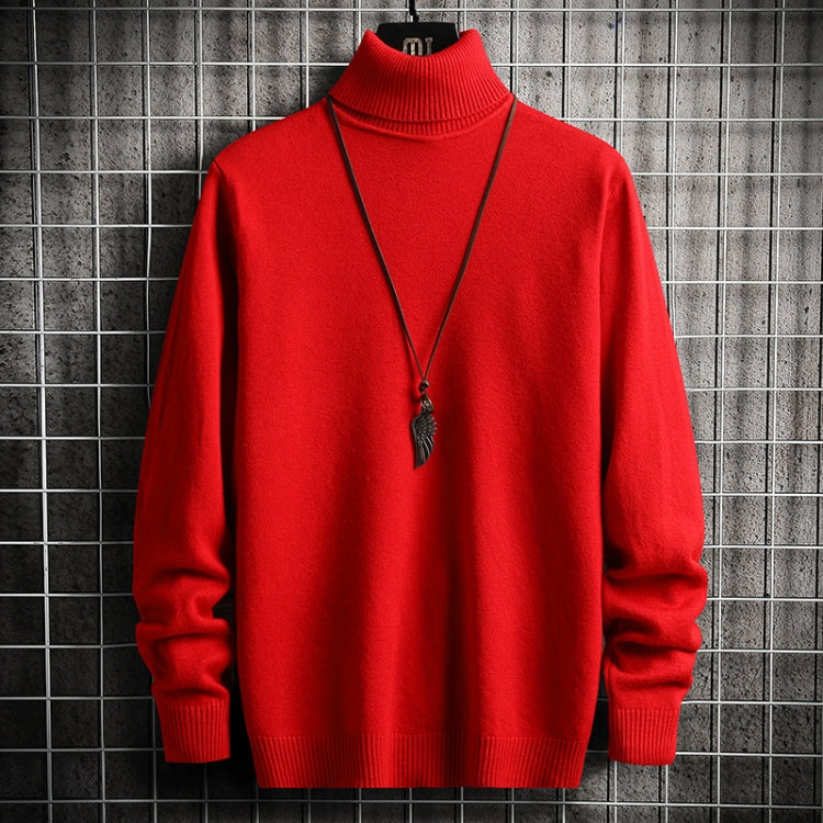 JT High-Collar Long-Sleeved Men Sweater Casual Autumn And Winter Knit Clothes, Size: