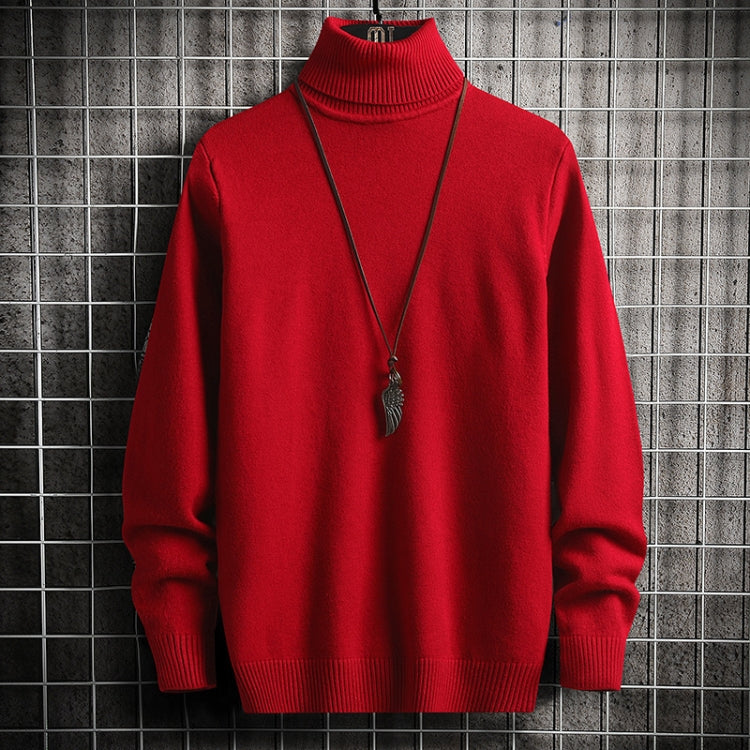 JT High-Collar Long-Sleeved Men Sweater Casual Autumn And Winter Knit Clothes, Size:
