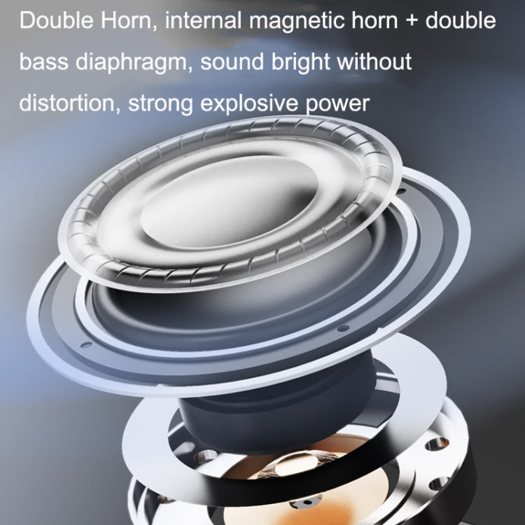 P6 Classic Version Wireless Bluetooth Speaker Plugging Card Home Clock Portable Mini Computer Audio, Color: Black