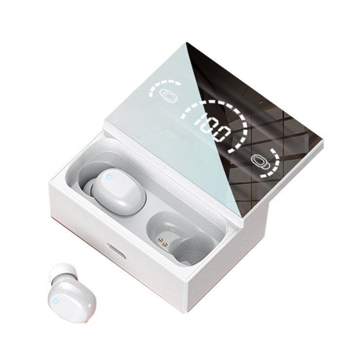 Slide Cover Wireless Bluetooth 5.2 Mirror In-Ear Digital Display Binaural Talking TWS Earphone