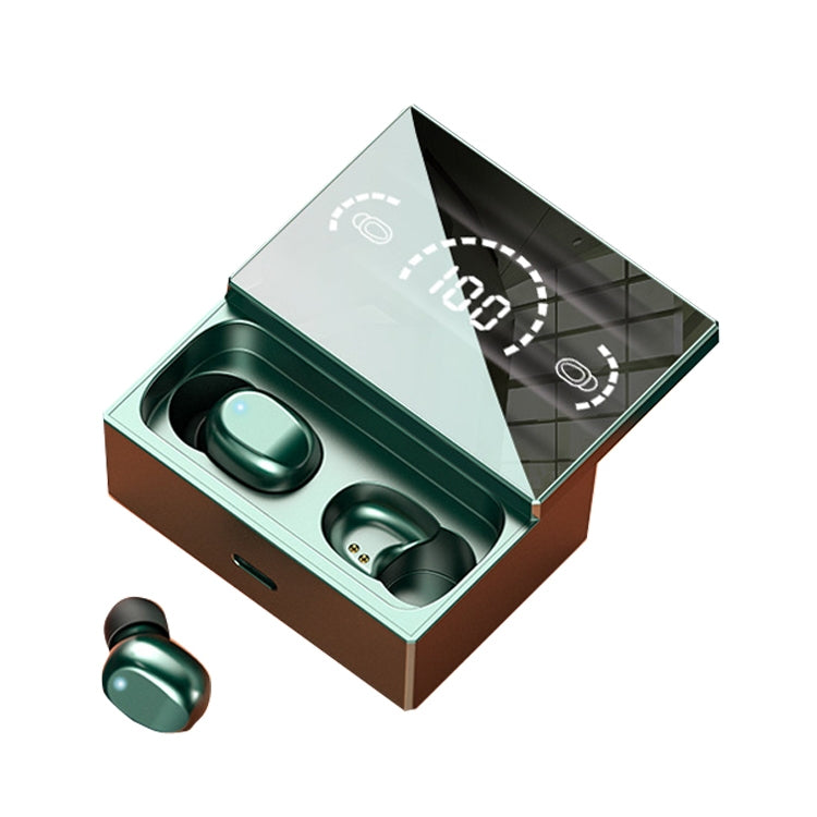 Slide Cover Wireless Bluetooth 5.2 Mirror In-Ear Digital Display Binaural Talking TWS Earphone