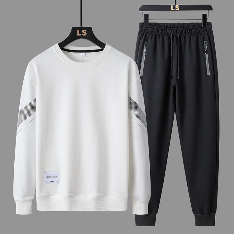 FLQS188 Spring and Autumn Round Collar Pullover Sweatshirt Set Men Casual Sports Clothes, Size: