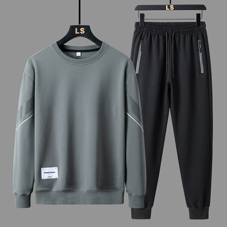 FLQS188 Spring and Autumn Round Collar Pullover Sweatshirt Set Men Casual Sports Clothes, Size:
