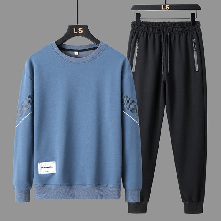 FLQS188 Spring and Autumn Round Collar Pullover Sweatshirt Set Men Casual Sports Clothes, Size: