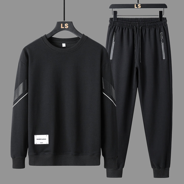 FLQS188 Spring and Autumn Round Collar Pullover Sweatshirt Set Men Casual Sports Clothes, Size:
