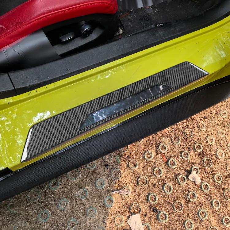 For Chevrolet Corvette C8 2pcs /Set Door Sill Decorative Sticker - Black