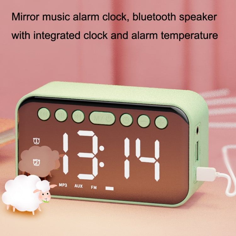 AI Intelligent Wireless Bluetooth Speaker Inserting Card Clock Portable Audio, Style: Standard Edition (Black)