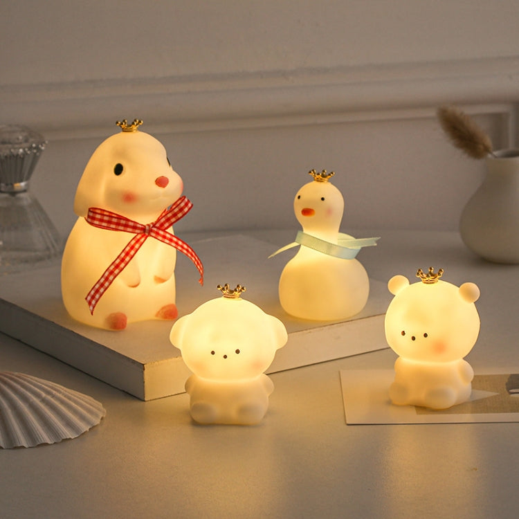 KTX-352 Cartoon Animal Shape Atmosphere Lamp Desktop Decoration LED Night Light, Spec: Crown Rabbit