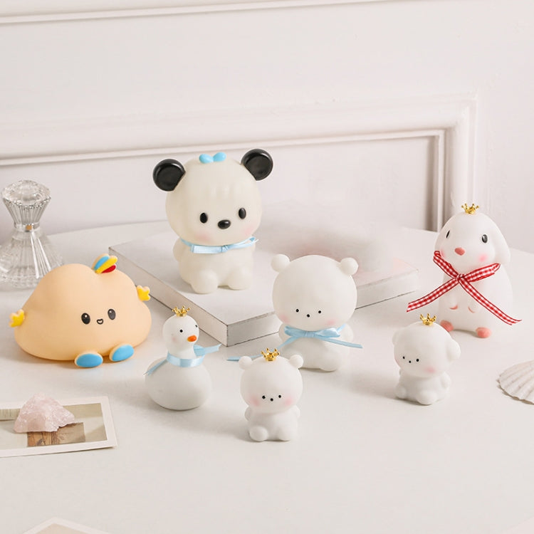 KTX-352 Cartoon Animal Shape Atmosphere Lamp Desktop Decoration LED Night Light, Spec: Crown Rabbit