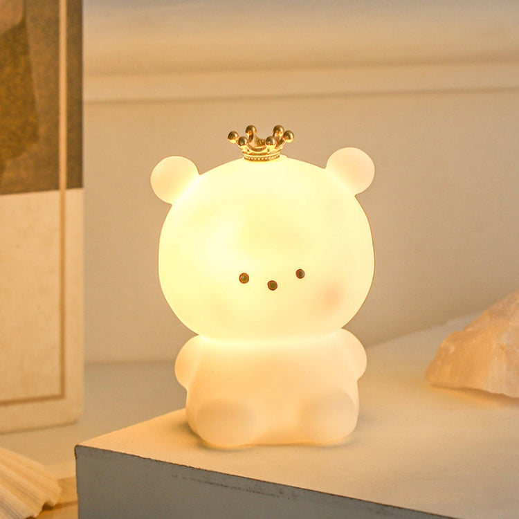 KTX-352 Cartoon Animal Shape Atmosphere Lamp Desktop Decoration LED Night Light, Spec: Crown Bear