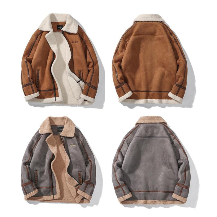 975 Men Autumn And Winter Lamb Cashmere Cotton Jacket, Size: