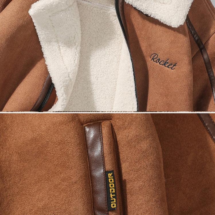 975 Men Autumn And Winter Lamb Cashmere Cotton Jacket, Size: