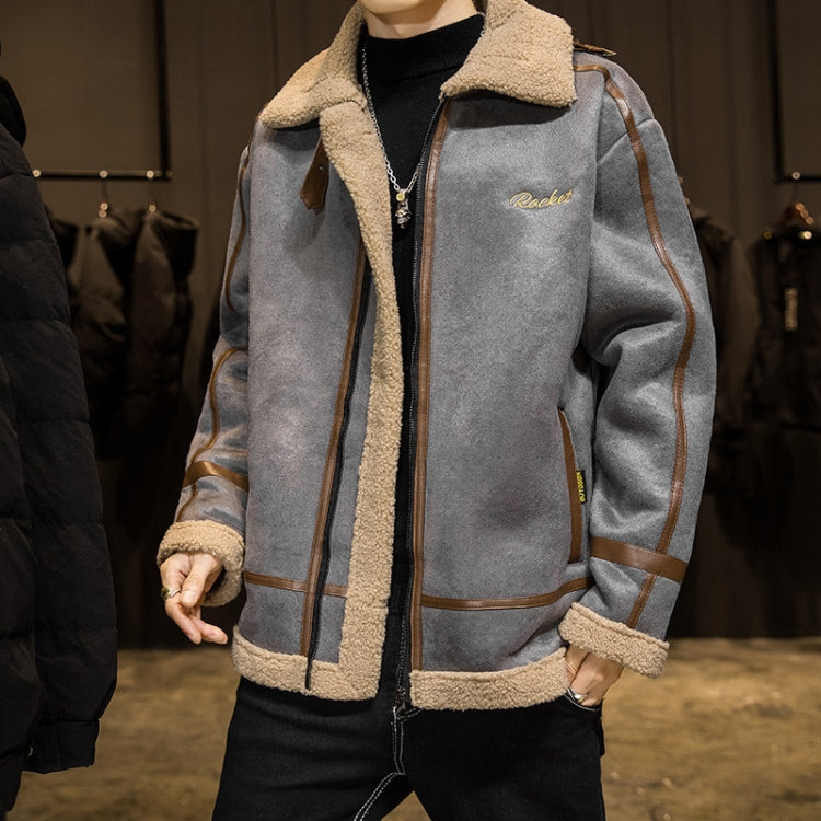 975 Men Autumn And Winter Lamb Cashmere Cotton Jacket, Size: