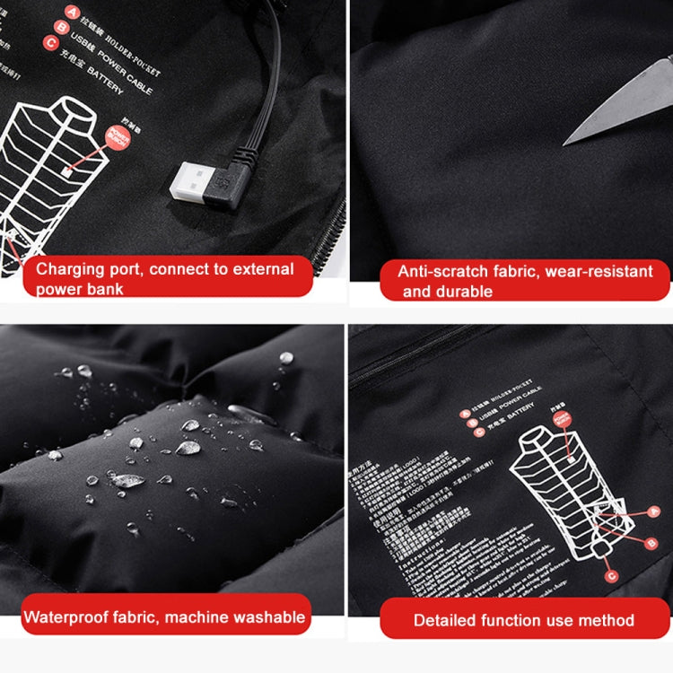 Winter Intelligent Heating Vest USB Warm Undershirt, Size: