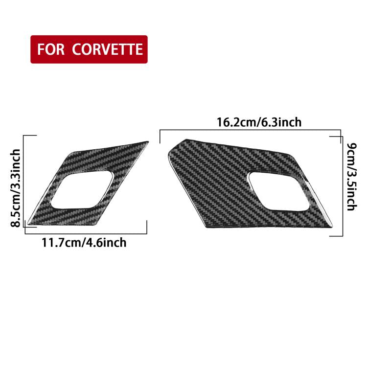 For Chevrolet Corvette C8 2pcs /Set Door Radar Sticker - Black