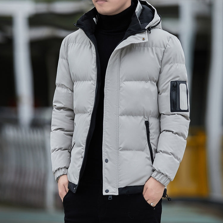 Winter Men Down Cotton Jacket Casual Warm Thickened Loose Hooded Jacket, Size: