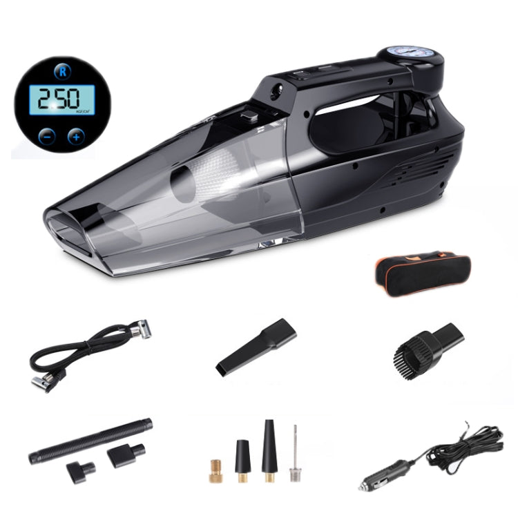4 in 1 Car Vacuum Cleaner Portable Inflator Pump, Models: Wireless Digital + Bag