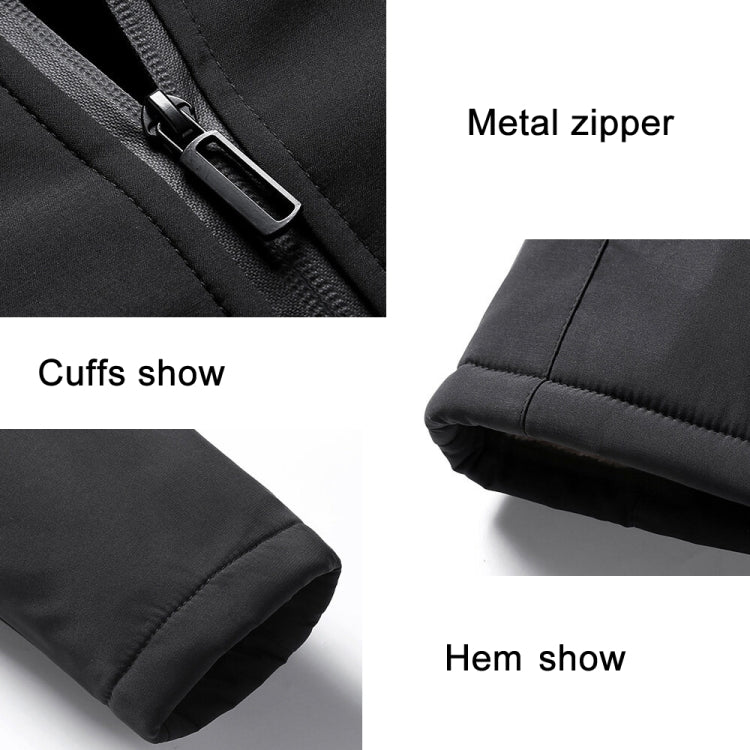 Autumn and Winter Middle-aged Dad Jacket Men Velvet Thickening Clothes, Size: