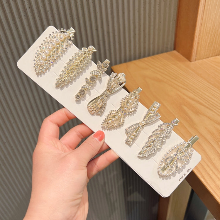 10pcs Pearl Rhinestone Hair Clip Side Bangs Hair Headdress