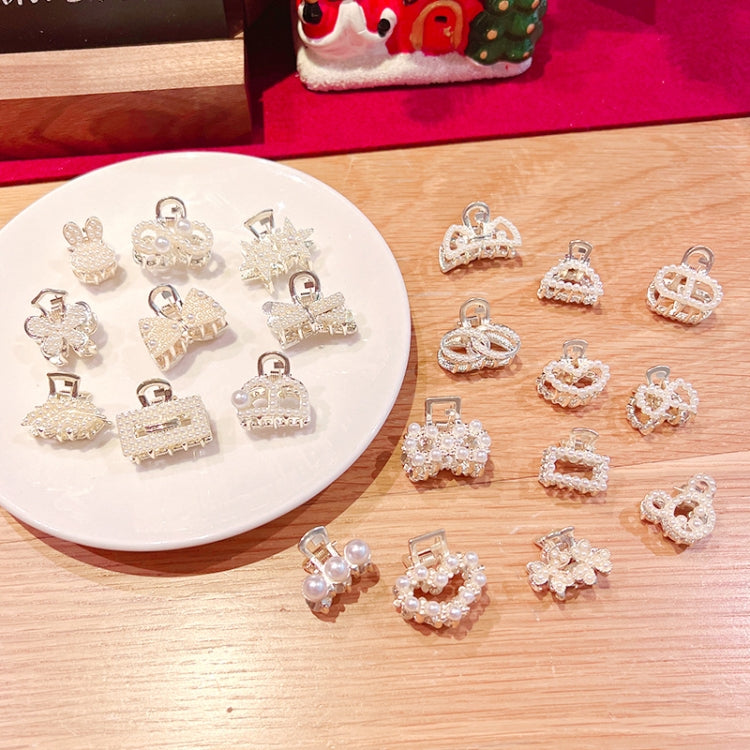 10pcs LD358 Dual Chain Pearl Mini Hairpin Girl Bangs Hair Ornaments