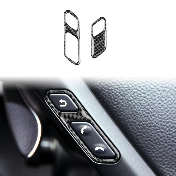 For Infiniti G35/G37/G25/Q60 2pcs /Set Steering Wheel Answer Button Sticker - Black