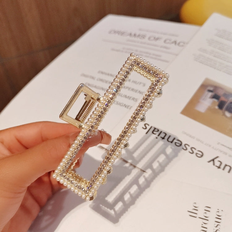 10pcs Pearl Rhinestone Metal Hair Clips Back Of Head Hair Accessories