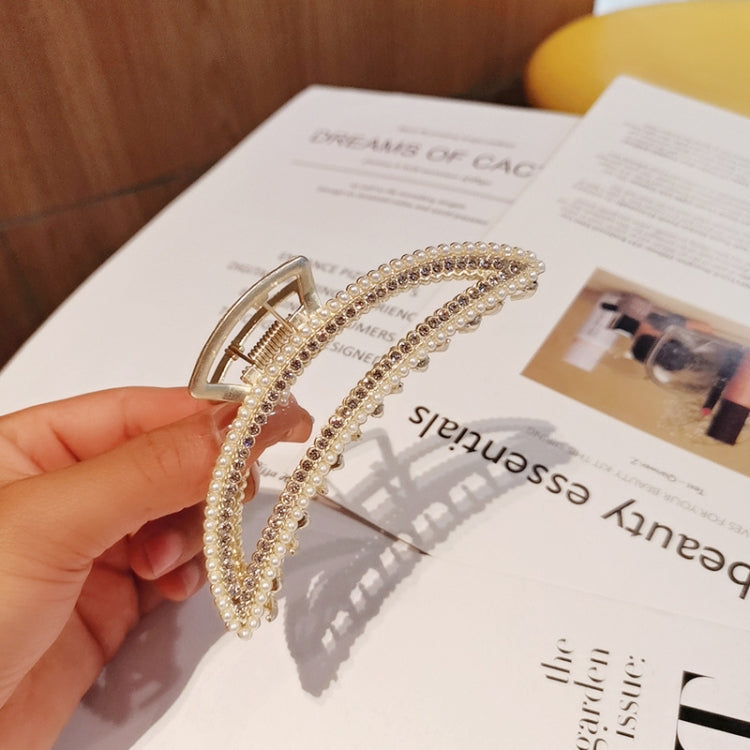 10pcs Pearl Rhinestone Metal Hair Clips Back Of Head Hair Accessories