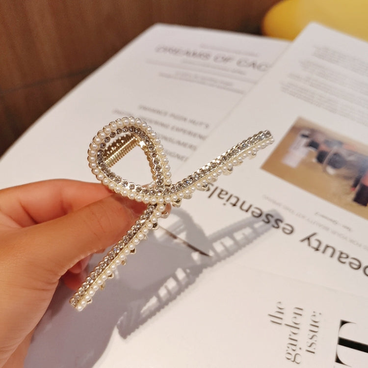 10pcs Pearl Rhinestone Metal Hair Clips Back Of Head Hair Accessories
