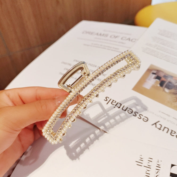 10pcs Pearl Rhinestone Metal Hair Clips Back Of Head Hair Accessories