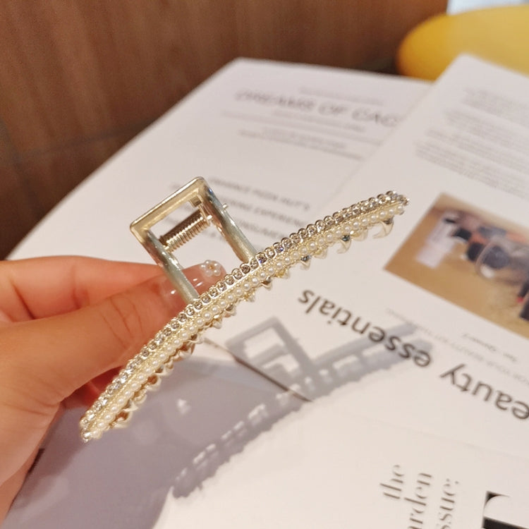 10pcs Pearl Rhinestone Metal Hair Clips Back Of Head Hair Accessories