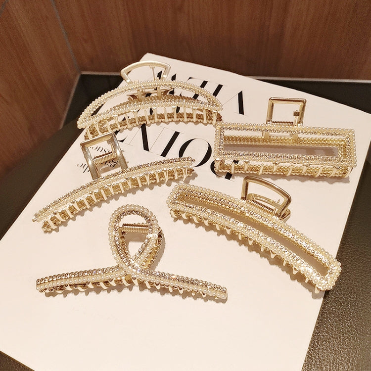 10pcs Pearl Rhinestone Metal Hair Clips Back Of Head Hair Accessories
