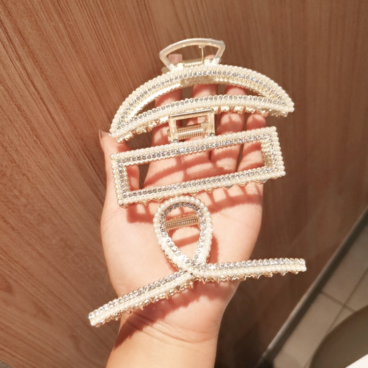 10pcs Pearl Rhinestone Metal Hair Clips Back Of Head Hair Accessories