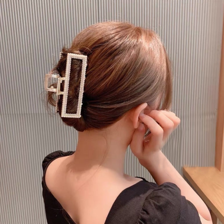 10pcs Pearl Rhinestone Metal Hair Clips Back Of Head Hair Accessories