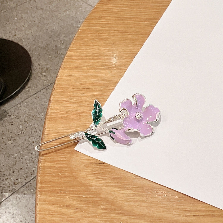 10pcs Rhinestone Fashion Hair Clips Women Bangs Headwear, Styles: 256 Little Flower Purple