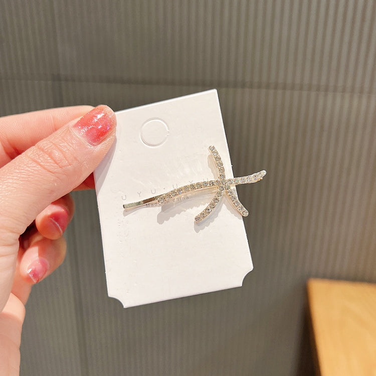 10pcs Rhinestone Fashion Hair Clips Women Bangs Headwear, Styles: 109 Starfish