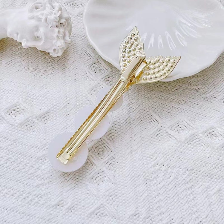 10pcs Mermaid Fishtail Hair Clip Pearl Glitter Diamond Duckbill Clip(LD273)