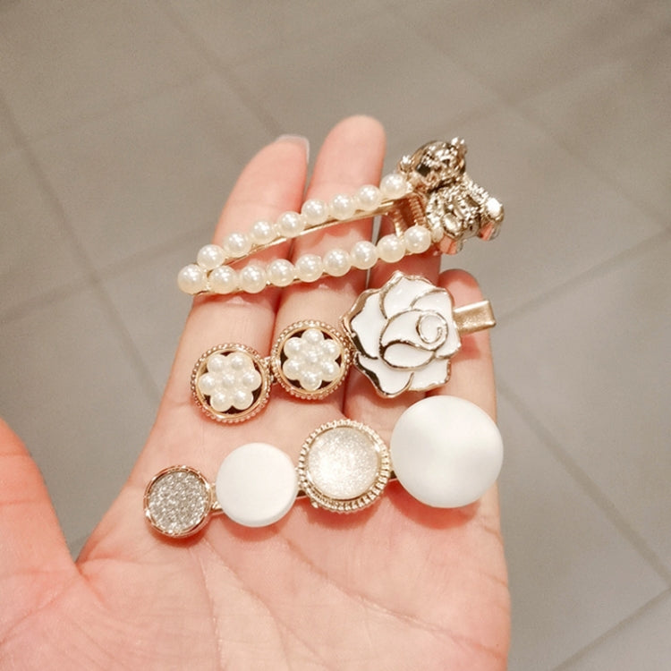3sets Star Sea Pearl Rhinestone Hair Clip Teenage Girls Headdress