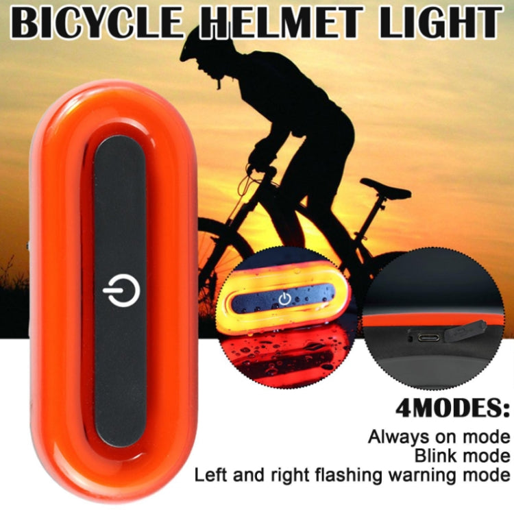 Helmet Blaster Warning Light Bicycle LED Rechargeable Tail Light(Black)