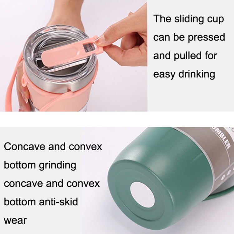 Large Capacity Silicone Car Stainless Steel Coffee Cup Vacuum Dual Layer Cup 500ml