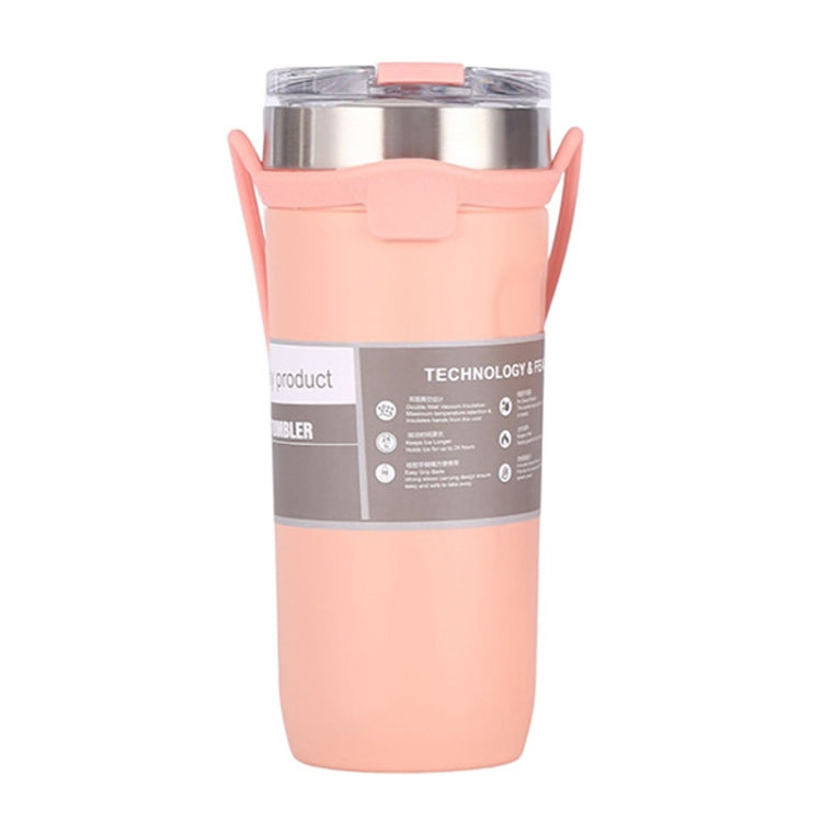 Large Capacity Silicone Car Stainless Steel Coffee Cup Vacuum Dual Layer Cup 750ml